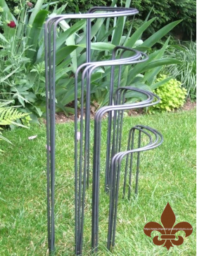 Metal Plant Supports – Solid 6mm Naturally Rusting Bows, Handmade in the UK